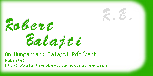 robert balajti business card